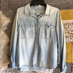 Madewell Washed Denim Chambray Button Down